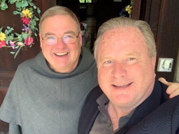 Ed Stong (pictured right) and Minister Provincial Fr. Michael Heine, OFM Conv. 